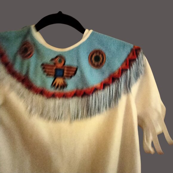 Rubies Costume Native American Style Fringe Dress Halloween Girls Medium - Picture 3 of 5